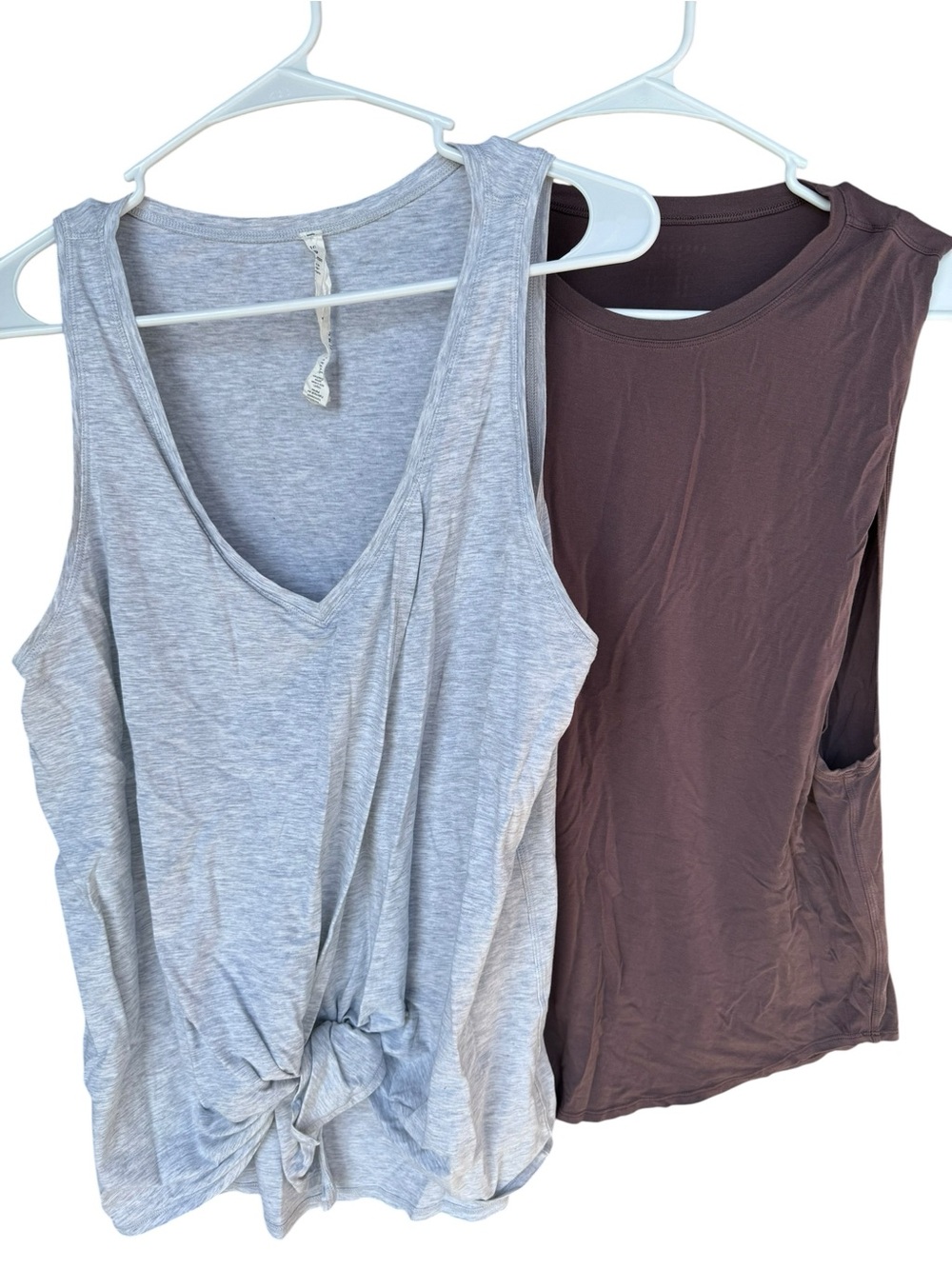 lululemon athletica BUNDLE Tanks Light Gray & Brown